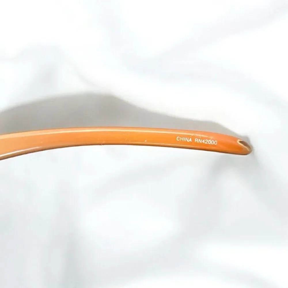 Vintage Round 70s Brown Sunglasses Oval Plastic Metal Aviator